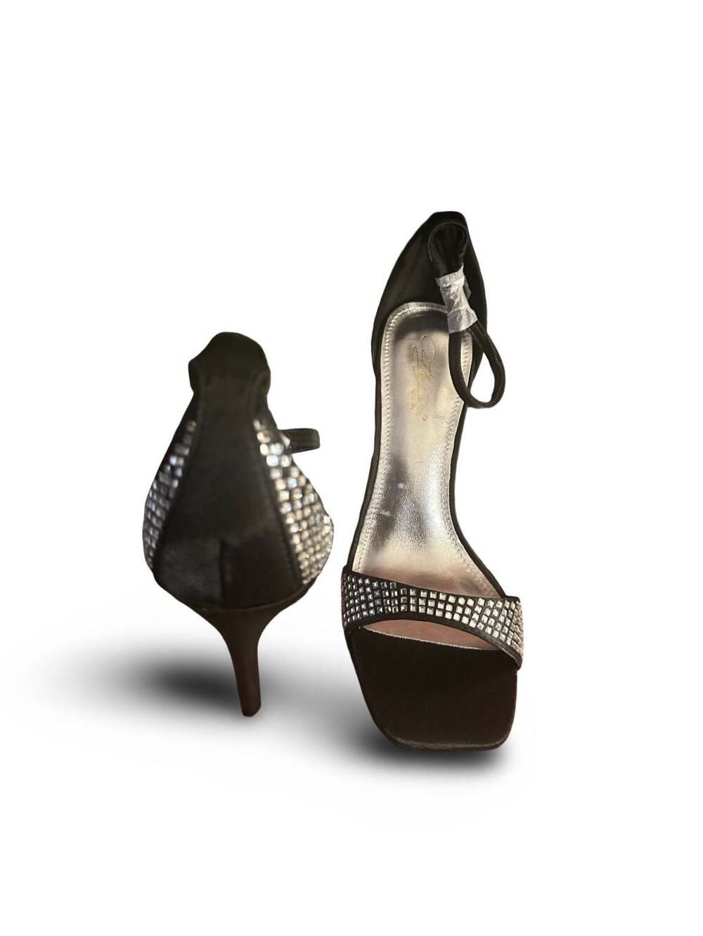 Cathy Din Pisa-18 Rhinestone Embellished Stiletto Heel Sandals